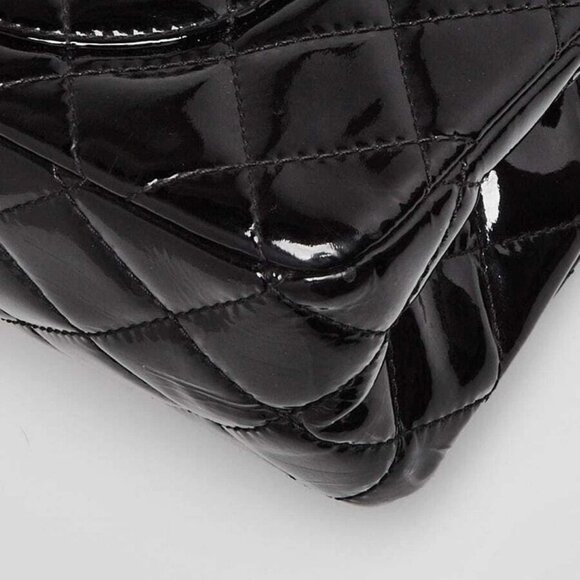 Chanel Black 2.55 Reissue Quilted Classic Patent Leather 227 Jumbo Flap Bag - Picture 4 of 11